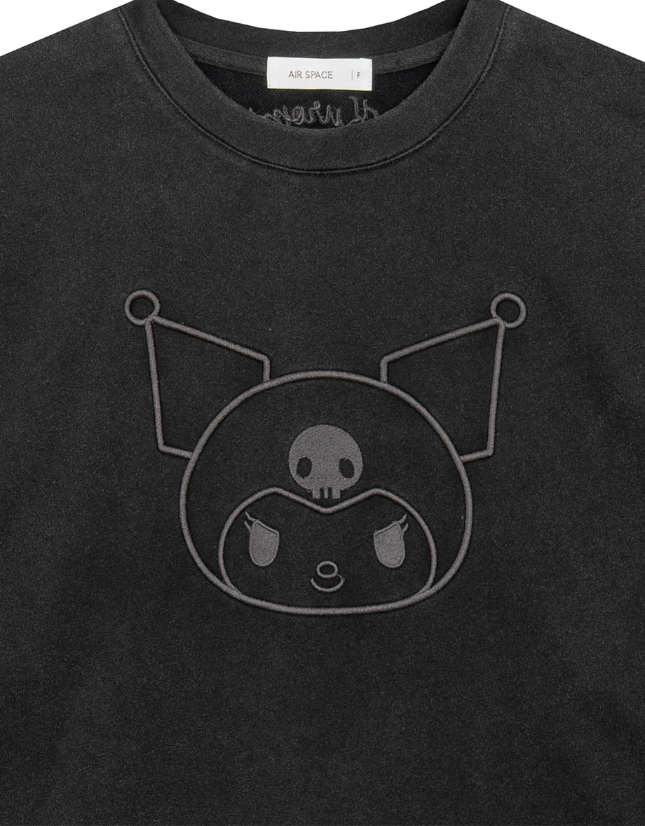 【SANRIO Collab】Sanrio Collaboration Character Outline Embroidered Sweatshirt