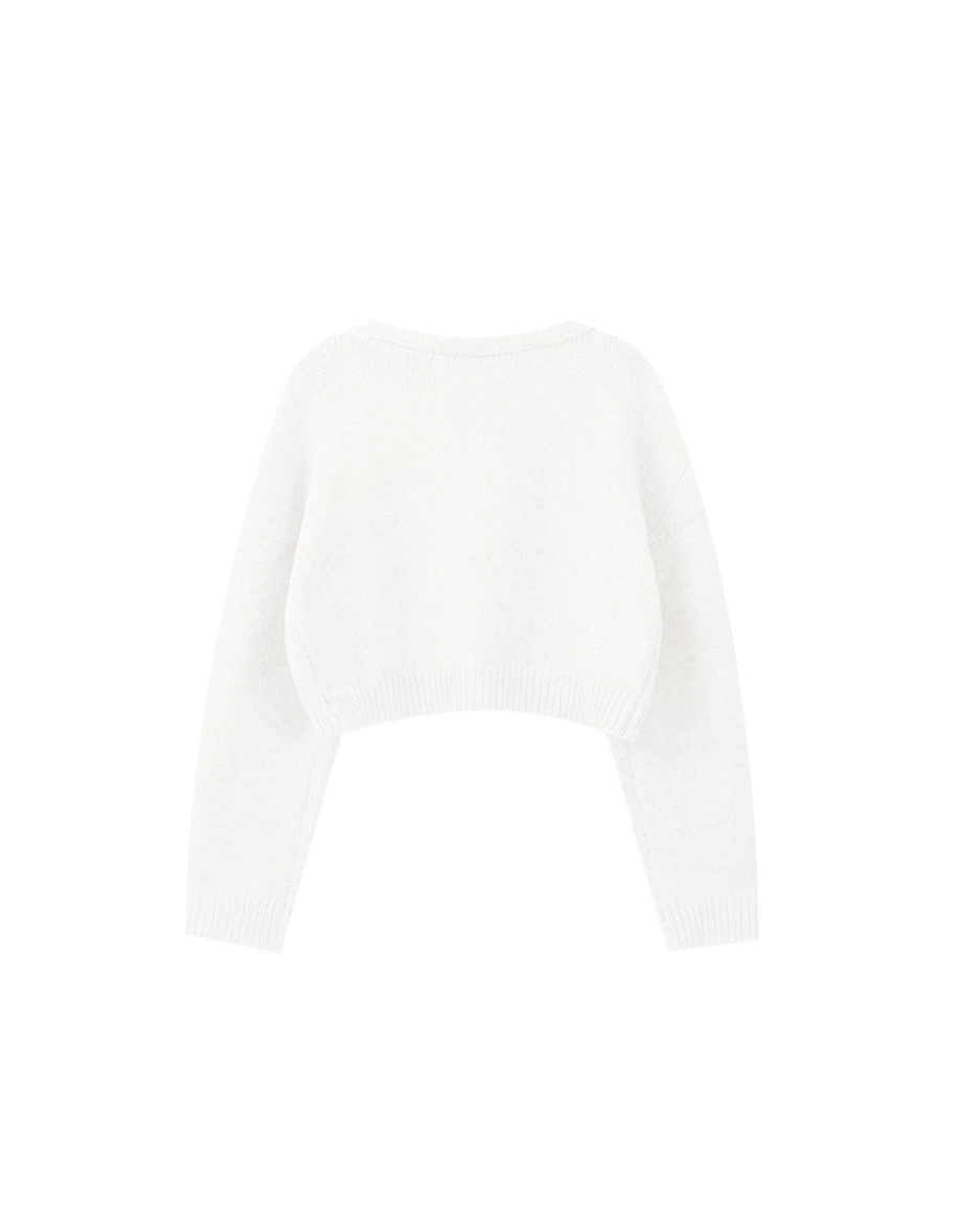 V Neck Button Up Soft Cable Knit Cropped Cardigan V Neck Button Up Soft Cable Knit Cropped Cardigan