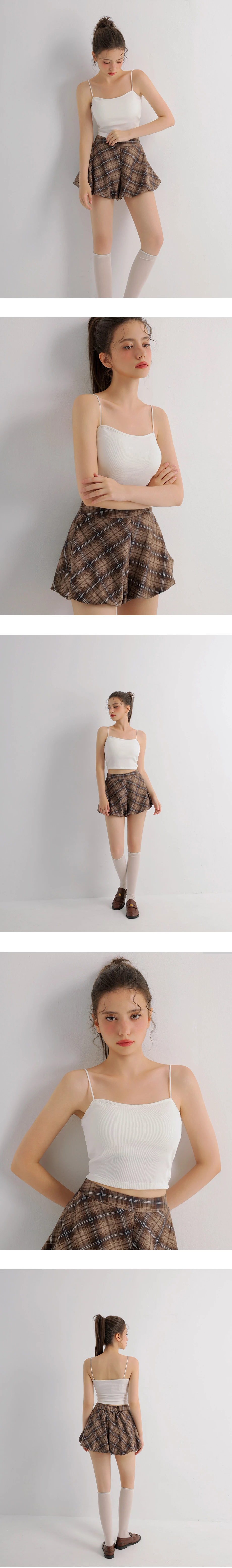 羅紋短版細肩帶BRA TOP