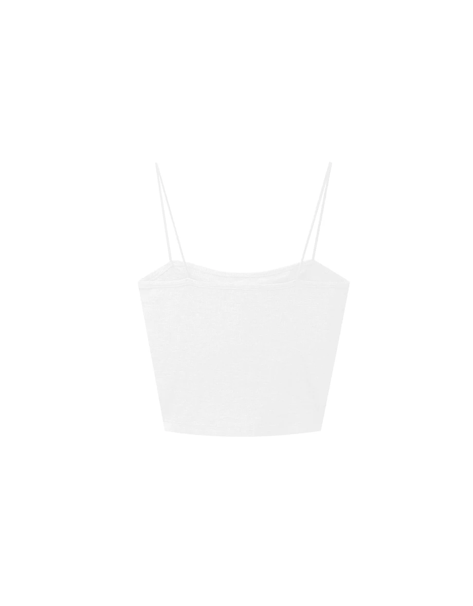 羅紋短版細肩帶BRA TOP