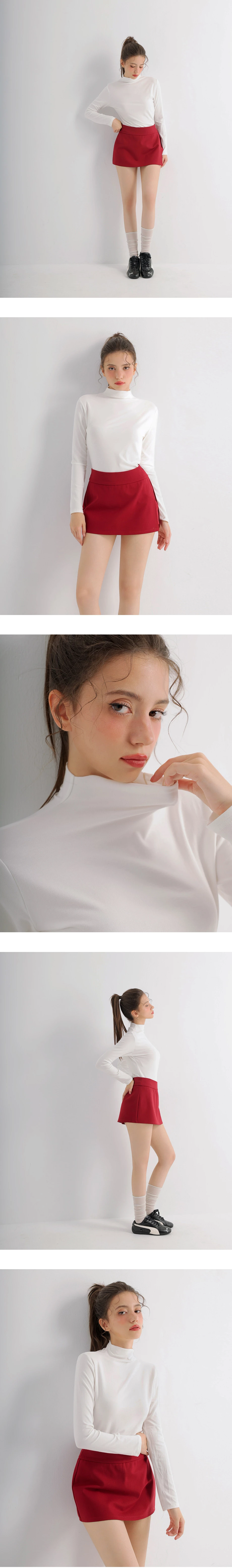 Basic Fitted Turtleneck Long Sleeve Top Basic Fitted Turtleneck Long Sleeve Top