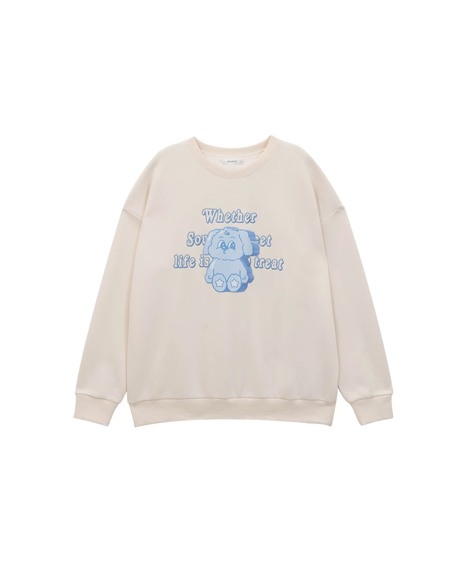 【Lyra & Toby】Character Print Oversized Crewneck Sweatshirt 【Lyra & Toby】Character Print Oversized Crewneck Sweatshirt