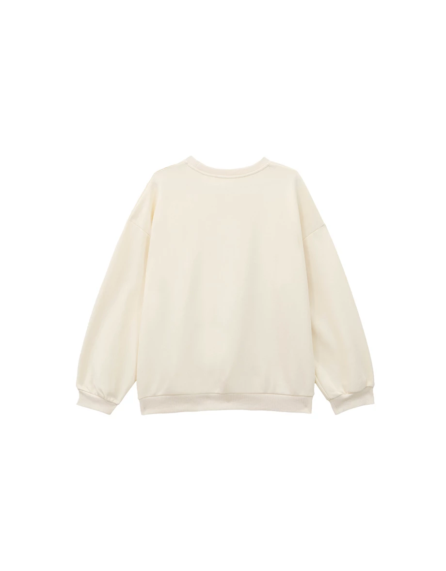 【Lyra & Toby】Distressed Print Oversized Crew Neck Sweatshirt