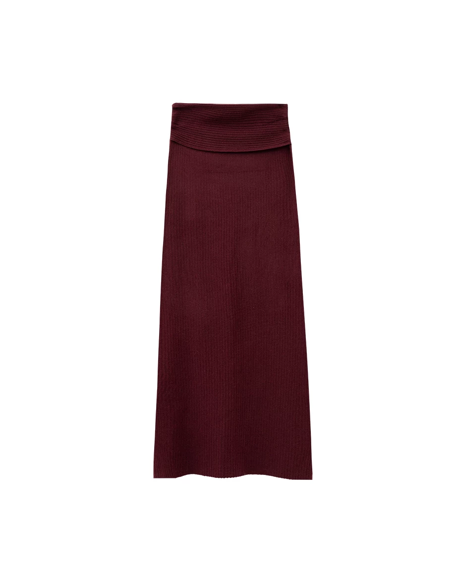 Ribbed Knit High Waist Bodycon Maxi Skirt Ribbed Knit High Waist Bodycon Maxi Skirt