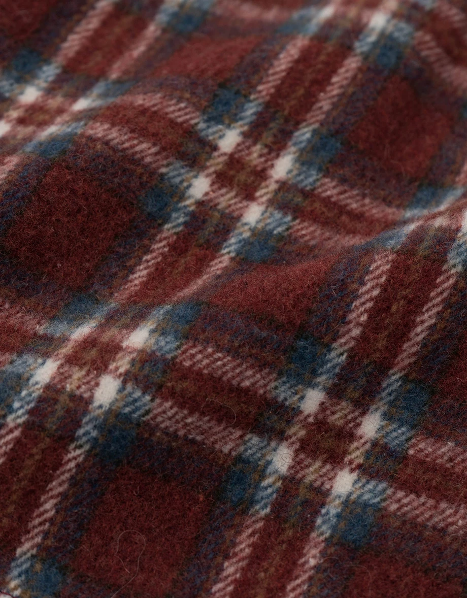 Retro Flannel Plaid A Line Mini Skirt with Pockets