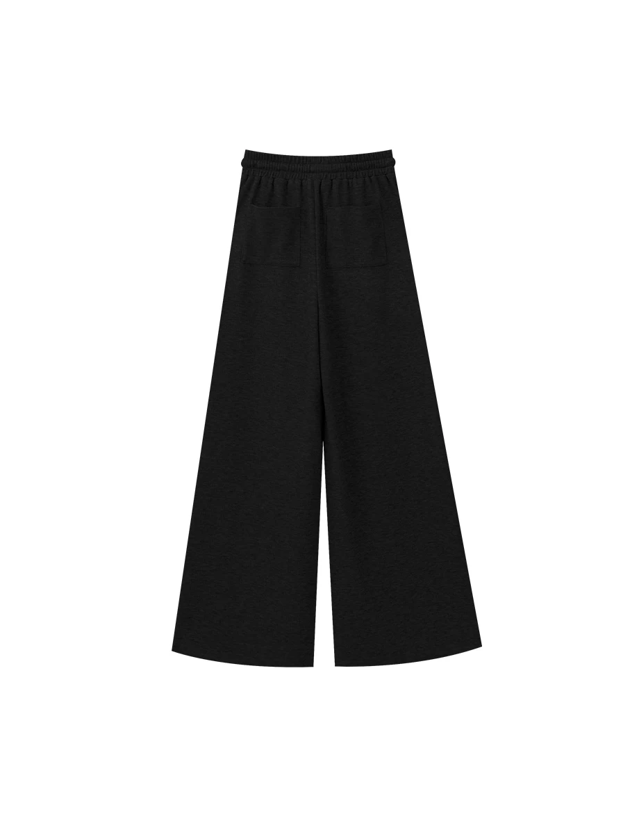 Soft Knit Drawstring Waist Wide Leg Lounge Pants Soft Knit Drawstring Waist Wide Leg Lounge Pants
