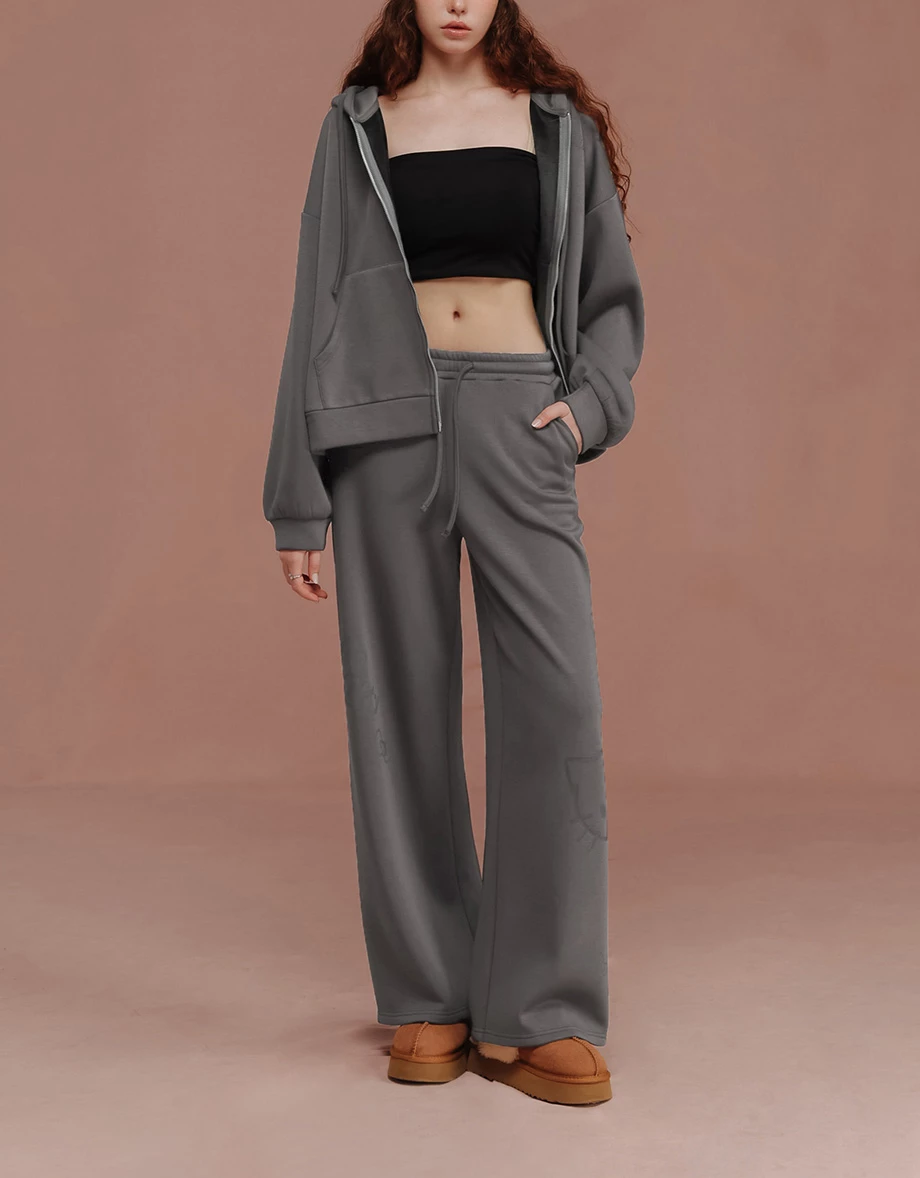 【SANRIO Collab】Sanrio Collaboration Character Printed Wide Leg Sweatpants