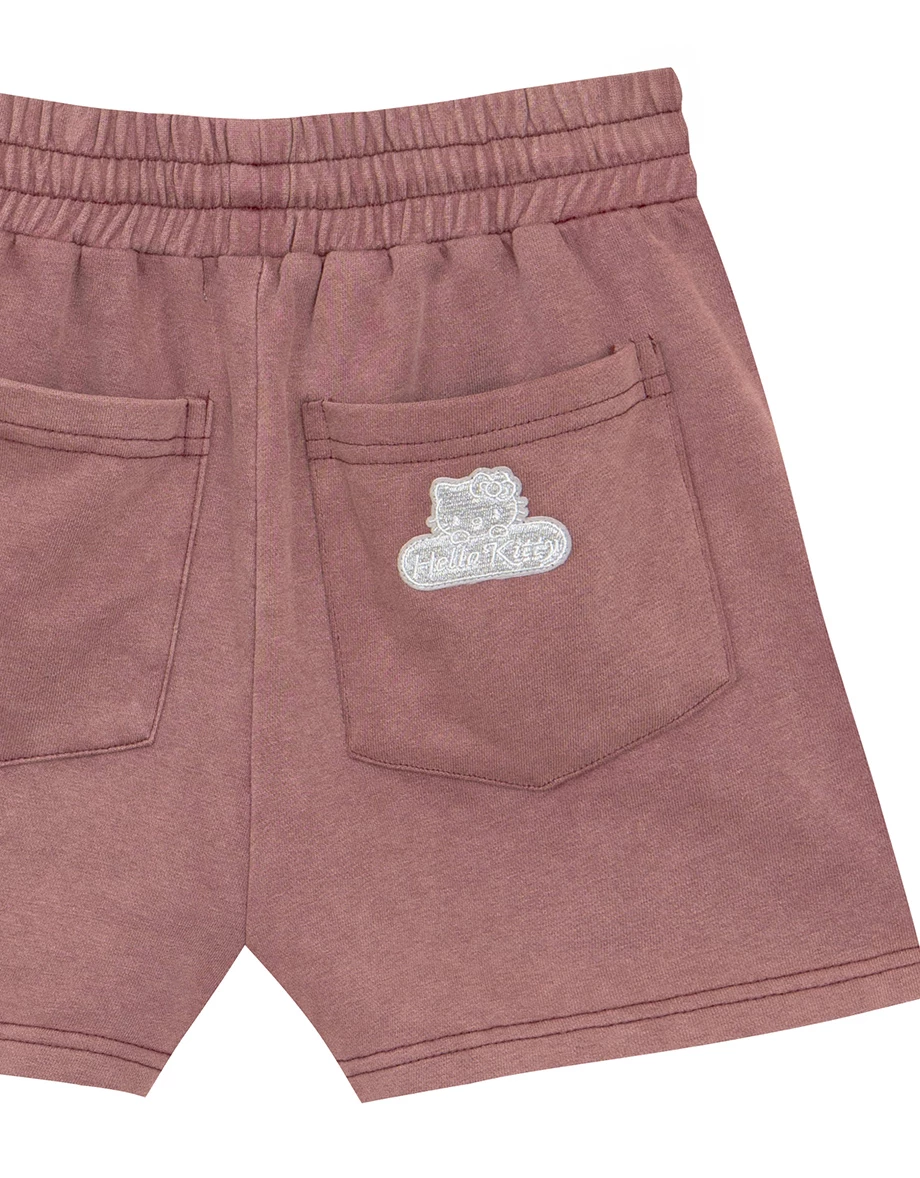 【SANRIO Collab】Hello Kitty Drawstring Shorts with Embroidered Patch