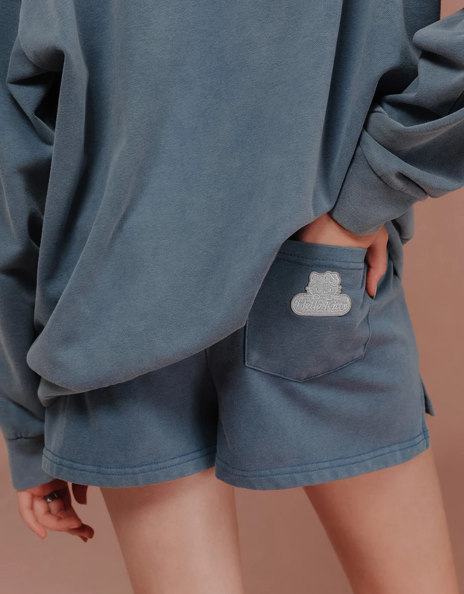 【SANRIO Collab】Hello Kitty Drawstring Shorts with Embroidered Patch