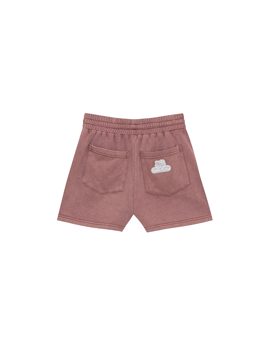 【SANRIO Collab】Hello Kitty Drawstring Shorts with Embroidered Patch