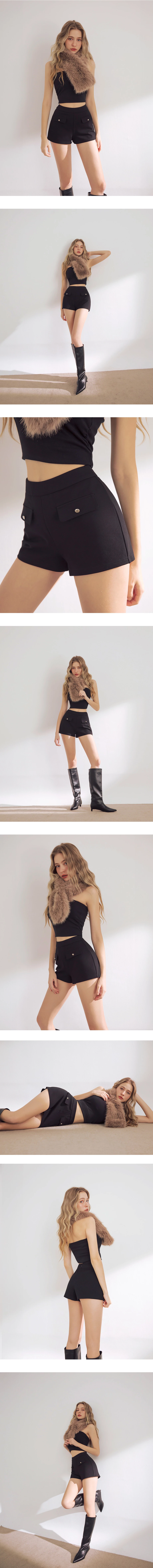 AIRY HOURGLASS Tailored High Waist Flap Pocket Shorts