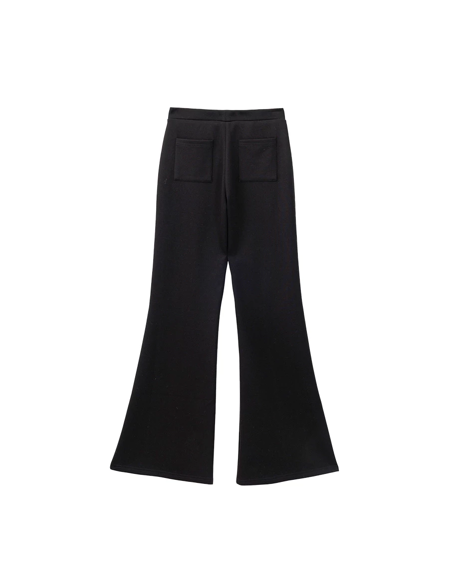 Soft Stretch High Waisted Flare Leg Fitted Trousers Soft Stretch High Waisted Flare Leg Fitted Trousers