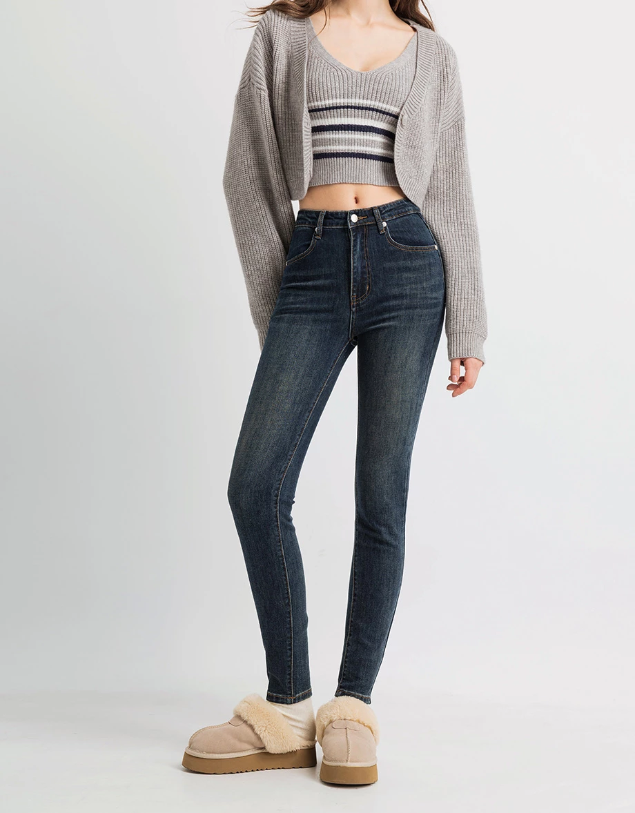 High Waist Slim Fit Stretch Skinny Denim Jeans