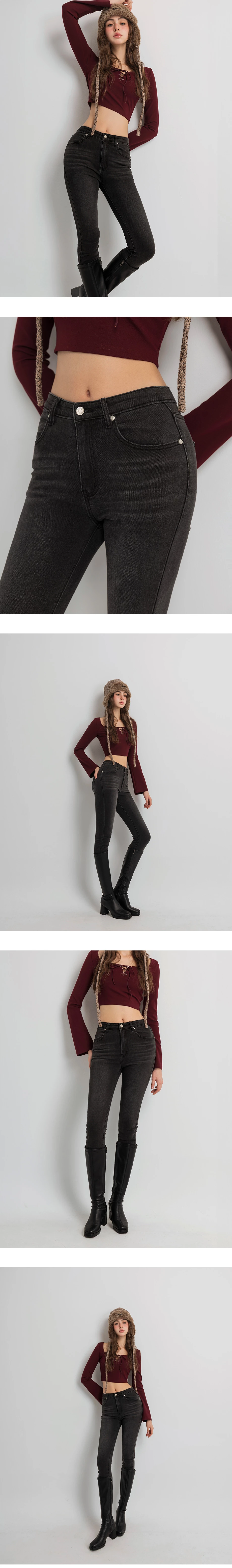 High Waist Slim Fit Stretch Skinny Denim Jeans