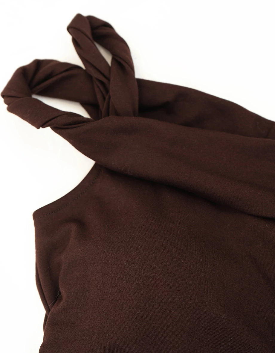 Asymmetric One Shoulder Draped Padded Maxi Dress