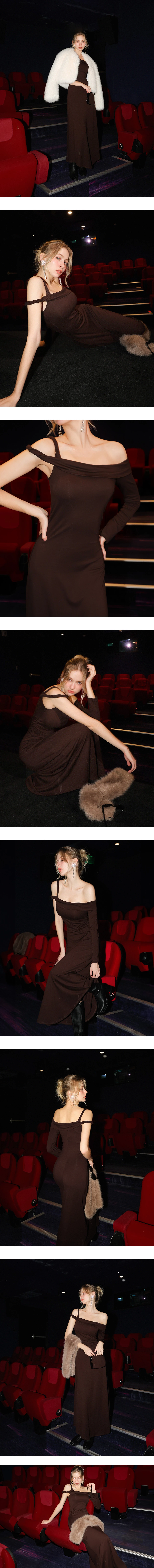 Asymmetric One Shoulder Draped Padded Maxi Dress