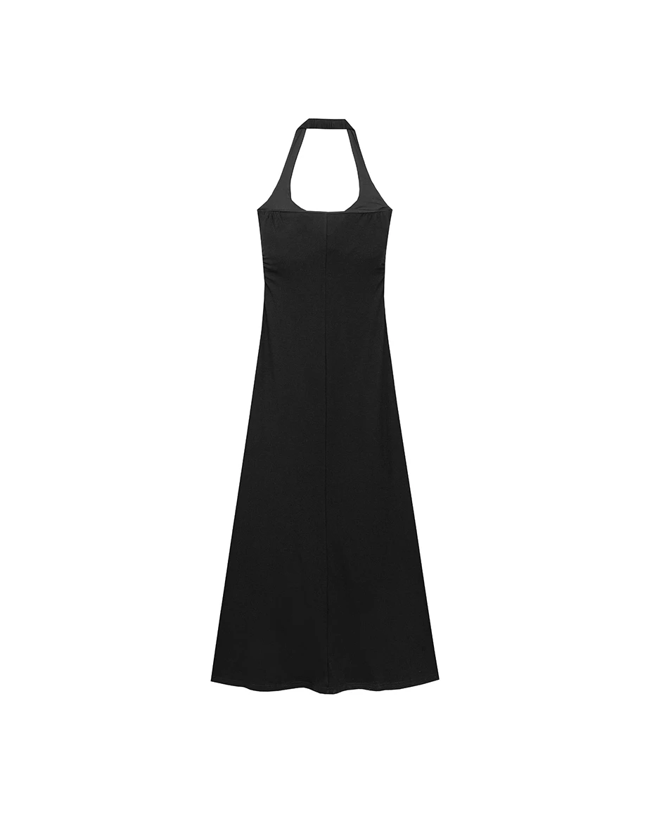 Heat Tech Collection Halter Neck Strapless Fitted Padded Maxi Dress