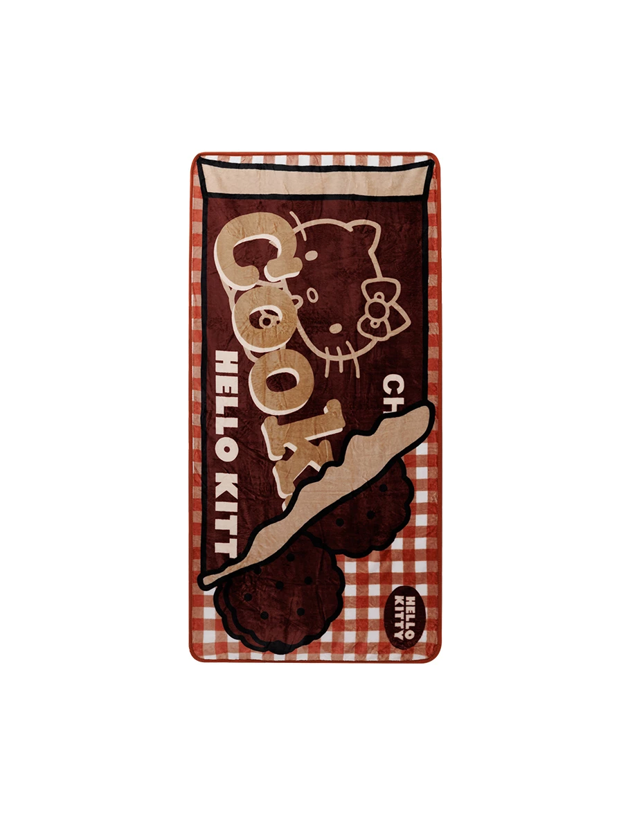 【Hello Kitty Collaboration】Cozy Fleece Blanket with Kitty Graphic