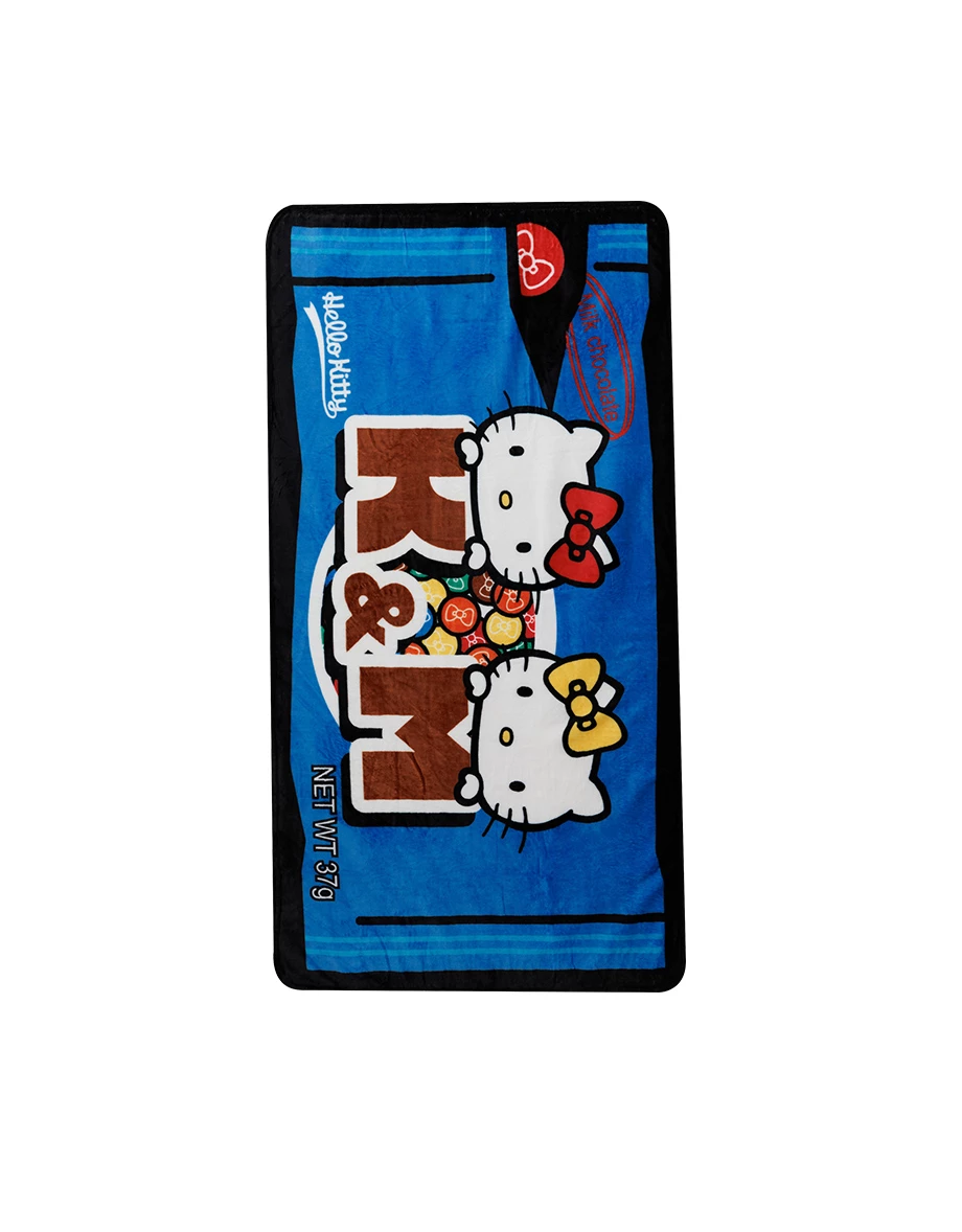 【Hello Kitty Collaboration】Cozy Fleece Blanket with Kitty Graphic