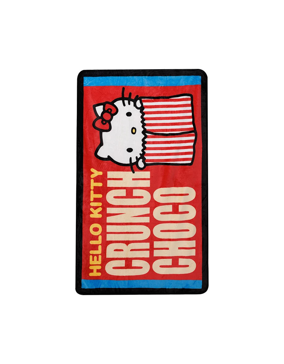 【Hello Kitty Collaboration】Cozy Fleece Blanket with Kitty Graphic