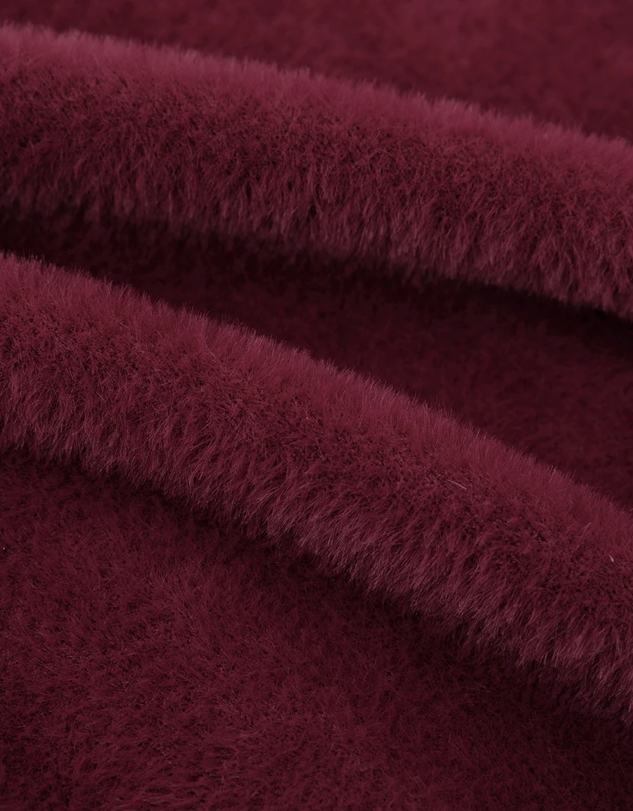 Asymmetric Cut Out Neckline Soft Fluffy Knit Sweater Asymmetric Cut Out Neckline Soft Fluffy Knit Sweater