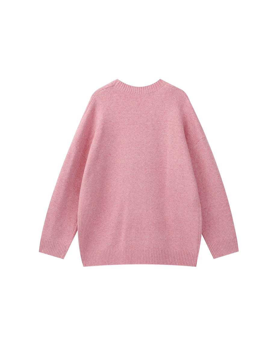 【Hello Kitty Collaboration】Soft Knit Oversized Knit Pullover Sweater