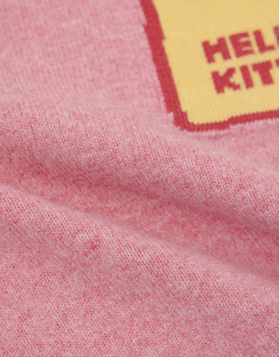 【Hello Kitty Collaboration】Soft Knit Oversized Knit Pullover Sweater