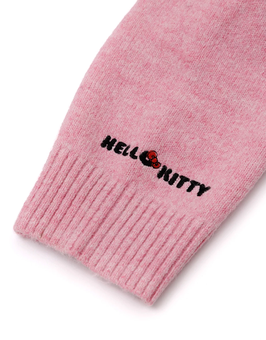 【Hello Kitty Collaboration】Relaxed Fit Knit Sweater with Kitty Motif