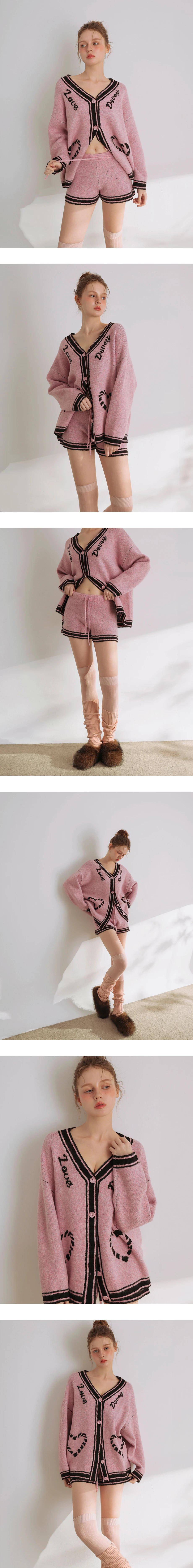 Contrast Trim Drawstring Waist Knit Lounge Shorts