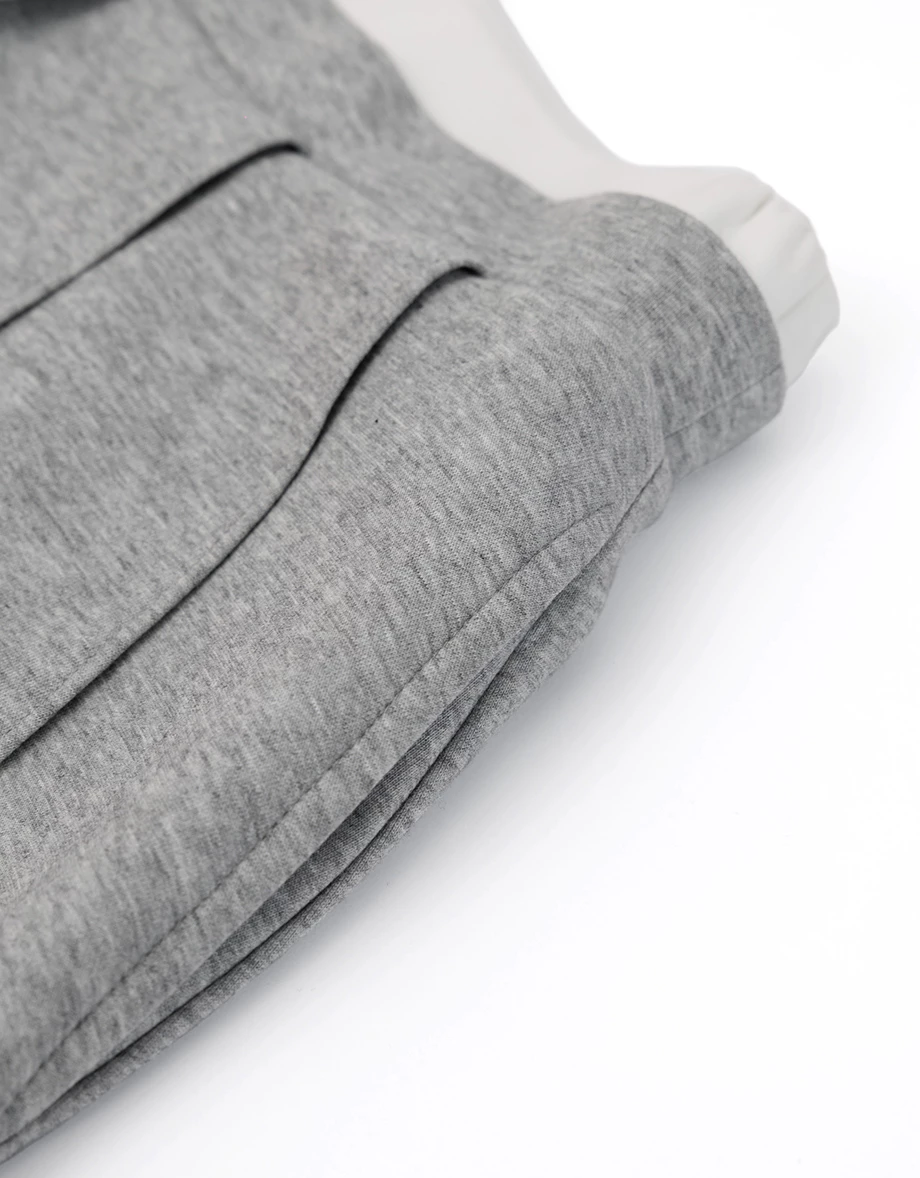 Pleated Knit Mini Skorts with Contrast Waistband Pleated Knit Mini Skorts with Contrast Waistband