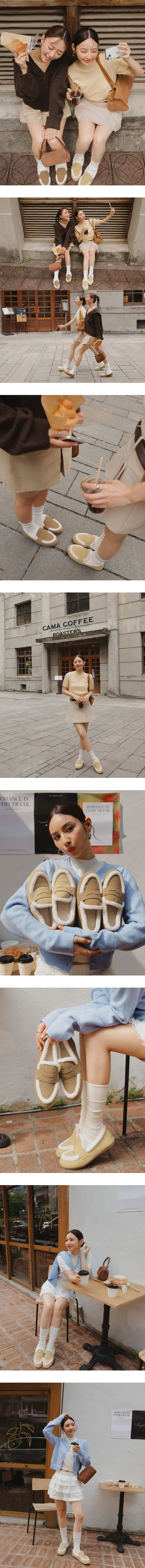 【Ling Cheng聯名】麂皮羊羔絨樂福鞋