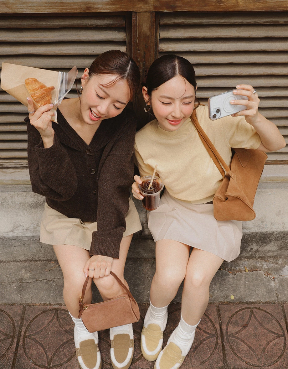 【Ling Cheng聯名】麂皮羊羔絨樂福鞋