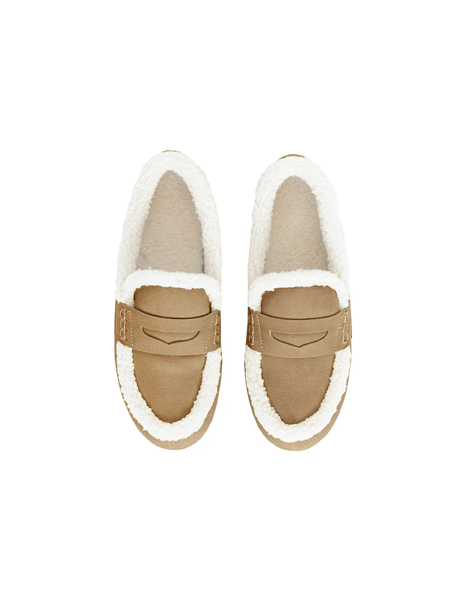 【Ling Cheng聯名】麂皮羊羔絨樂福鞋