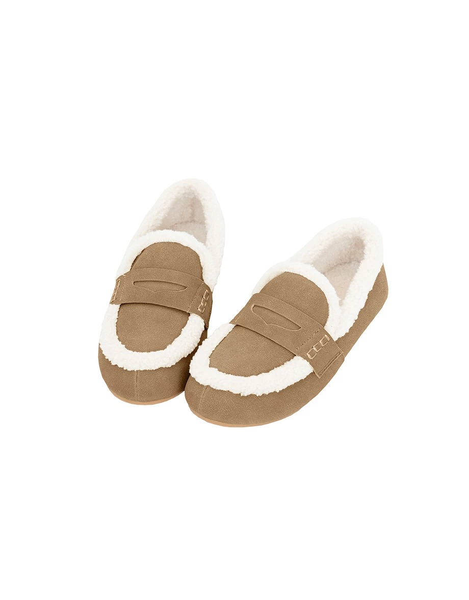 【Ling Cheng聯名】麂皮羊羔絨樂福鞋