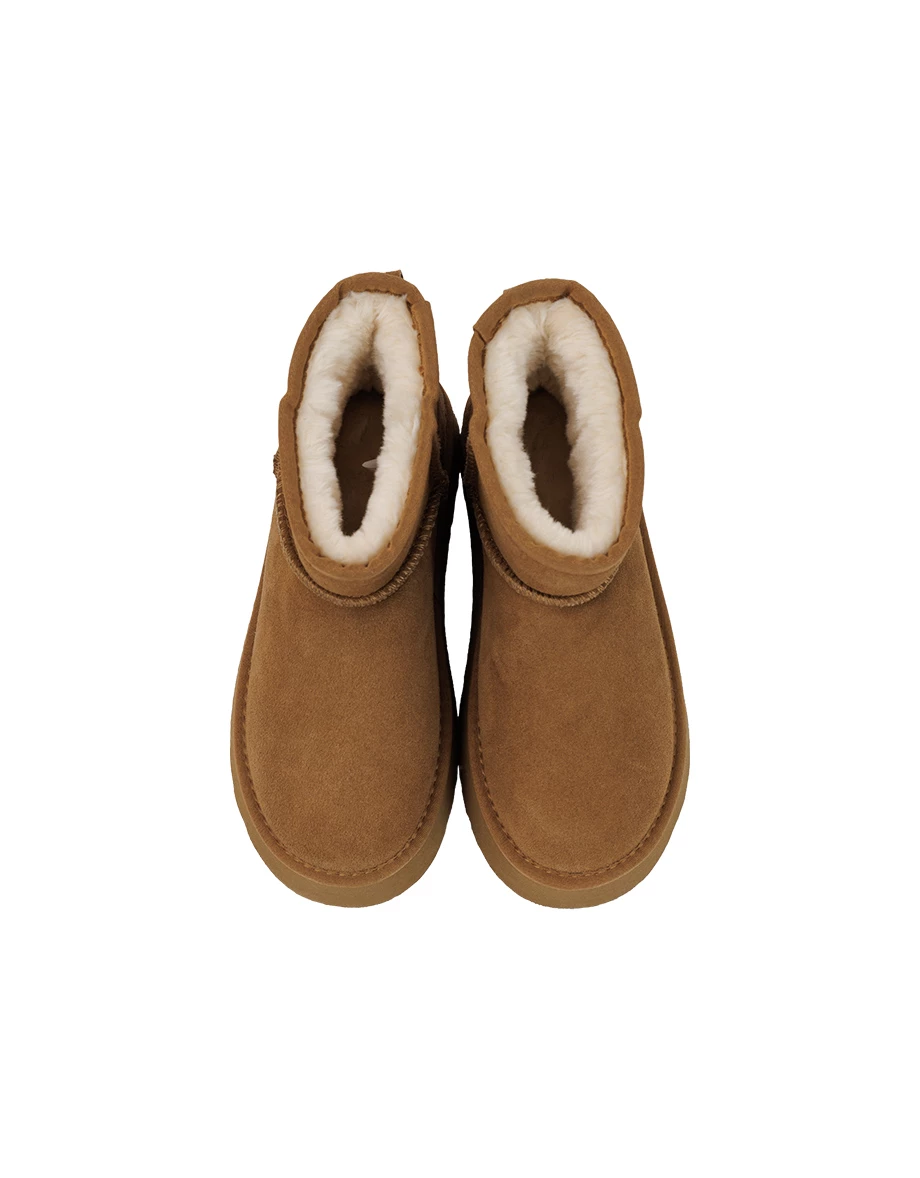 【DINOTAENG】Snowflake Platform Ankle Snow Boots ( Thick Sole Design) 【DINOTAENG】Snowflake Platform Ankle Snow Boots ( Thick Sole Design)