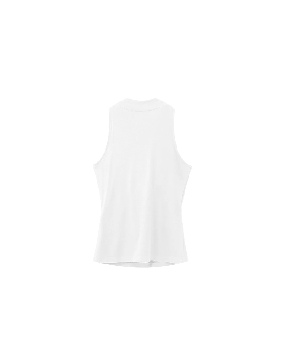 Heat Tech Mock Neck Stretch Knit Sleeveless Padded Tank Top