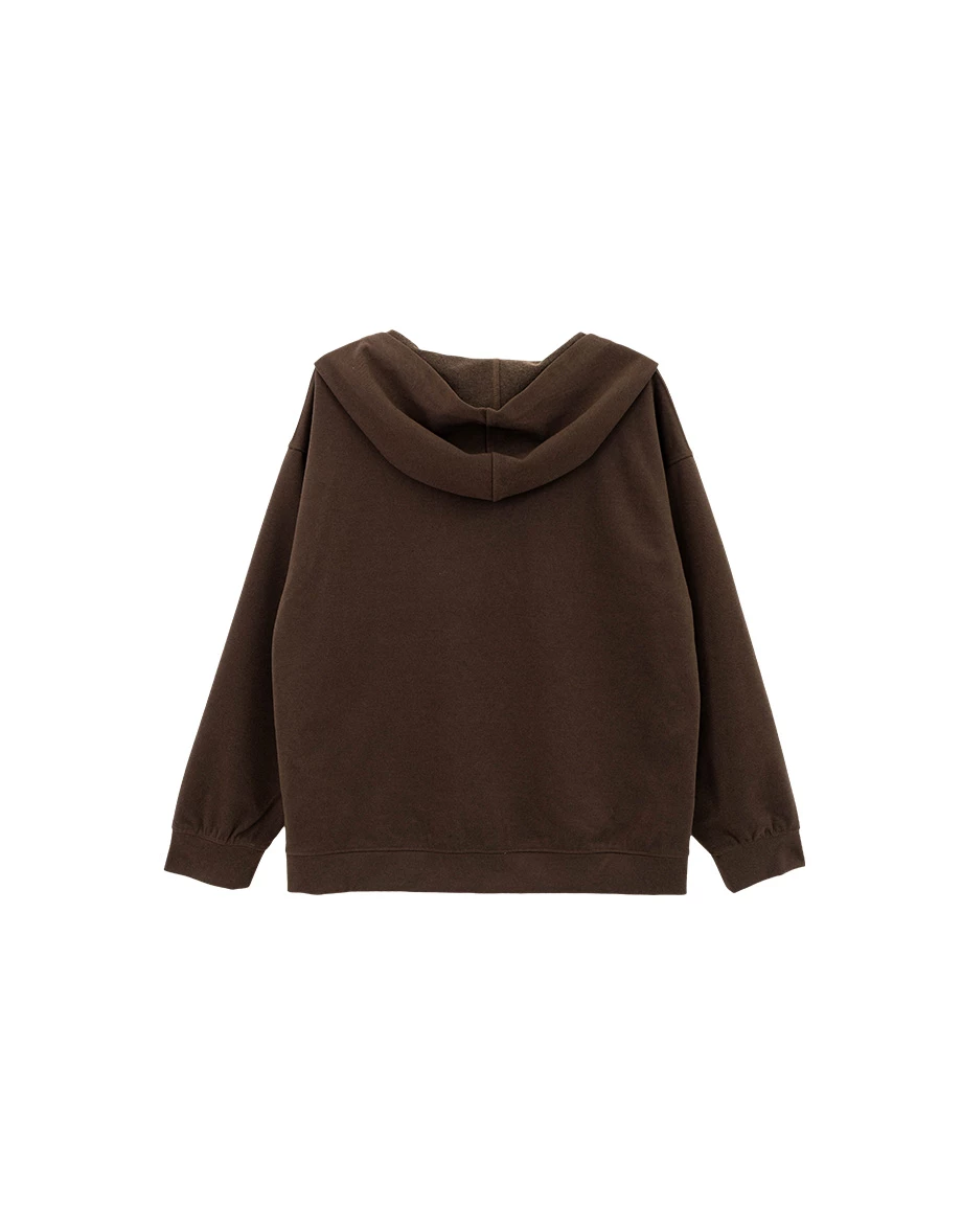 Oversized V Neck Collared Hooded Sweatshirt Oversized V Neck Collared Hooded Sweatshirt