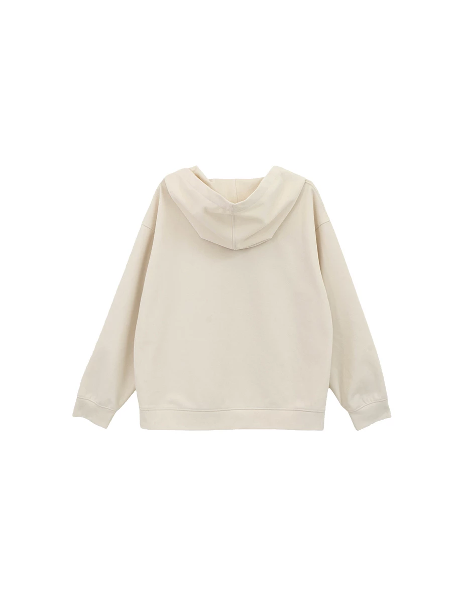 Oversized V Neck Collared Hooded Sweatshirt Oversized V Neck Collared Hooded Sweatshirt