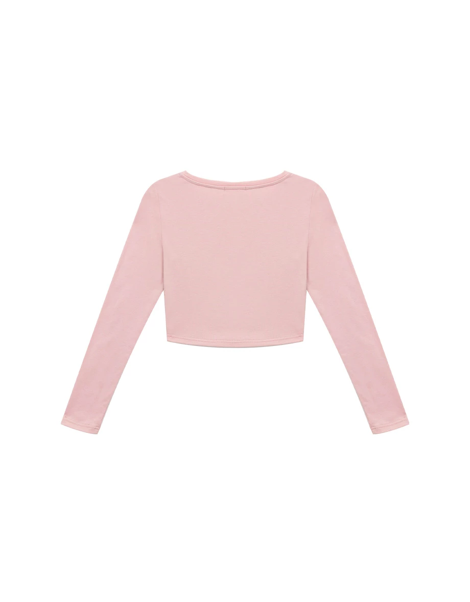 Top Crop Tencel Brushed Leher Bulat