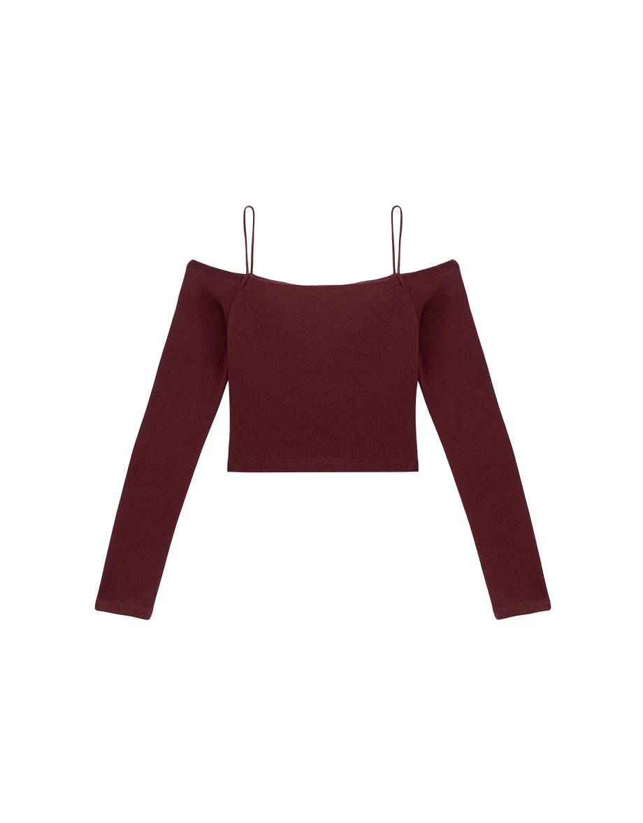 Off Shoulder Spaghetti Strap Ruched Cropped Padded Bra Top