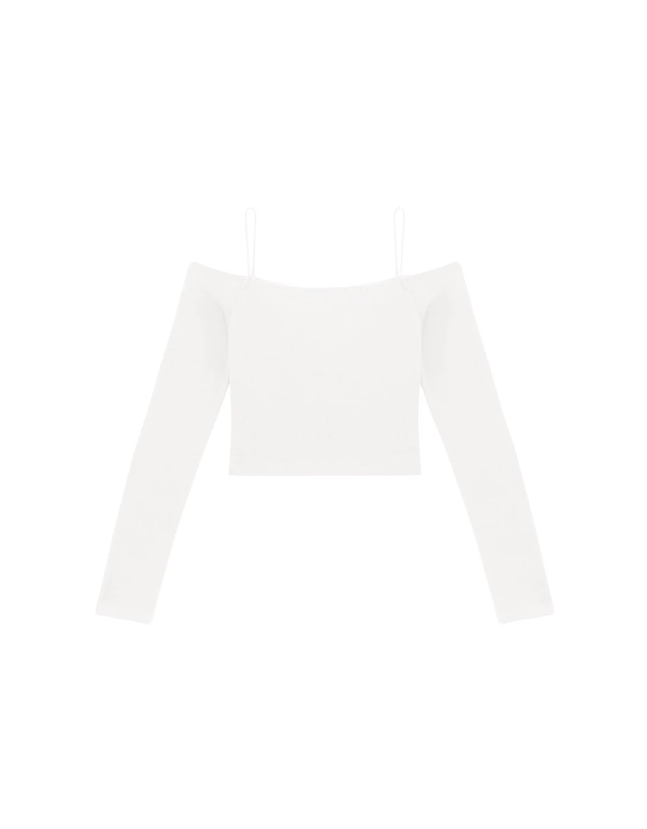 Off Shoulder Spaghetti Strap Ruched Cropped Padded Bra Top