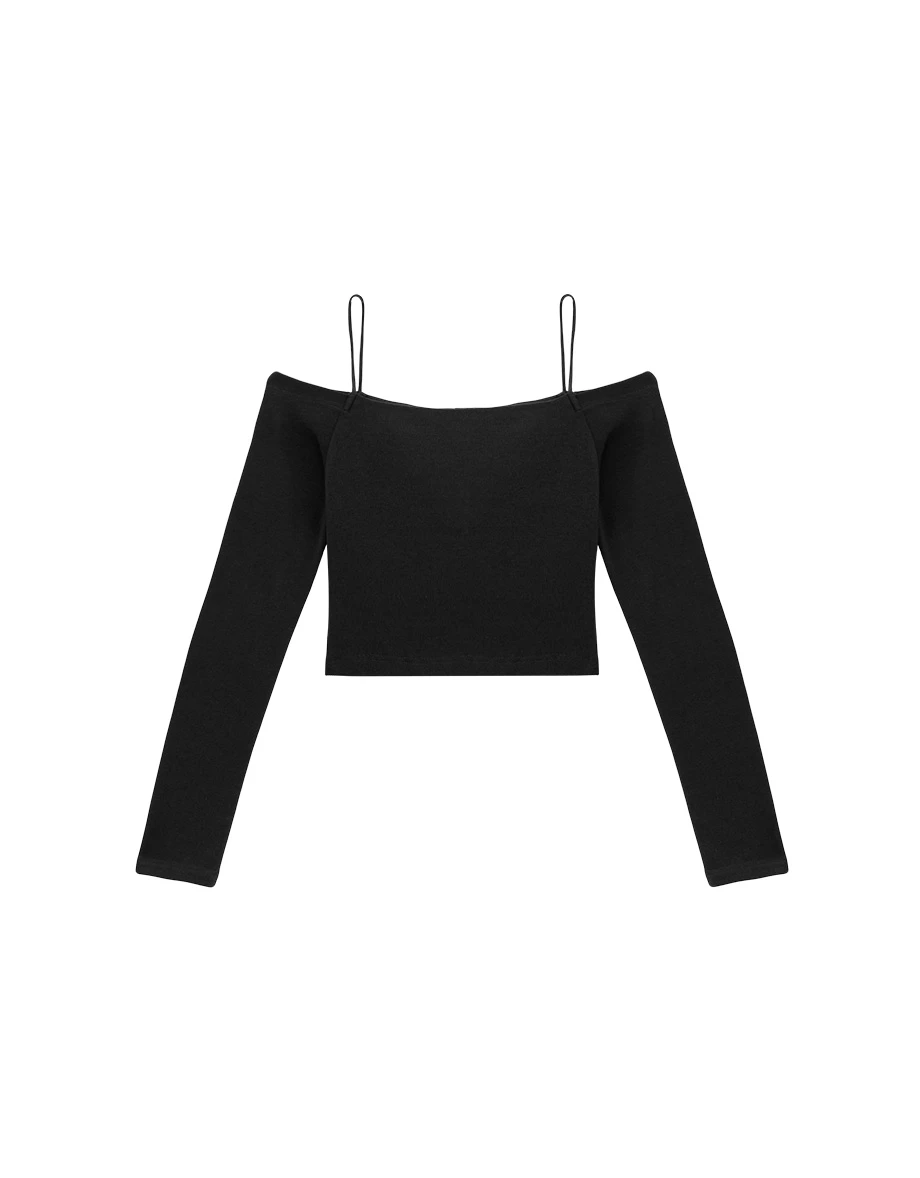 Off Shoulder Spaghetti Strap Ruched Cropped Padded Bra Top