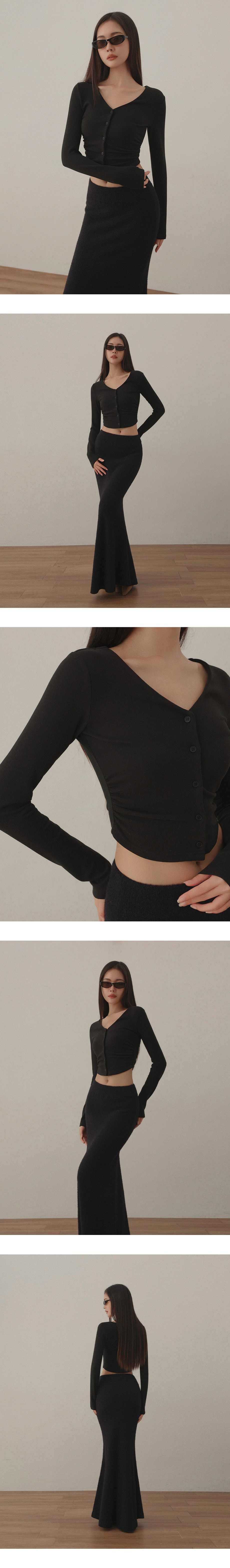 Side Ruched Fleece Lined Long Sleeve V Neck Cardigan Side Ruched Fleece Lined Long Sleeve V Neck Cardigan