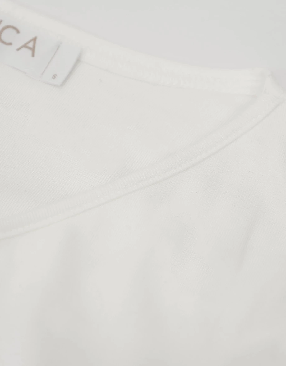 Asymmetric One Shoulder Cut Out Long Sleeve Padded Bra Top