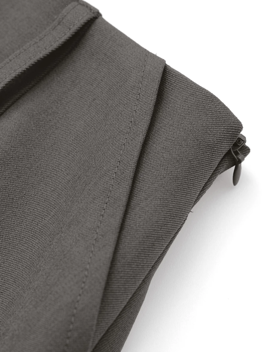 High Waist Tailored A Line Mini Skirt (with Belt)