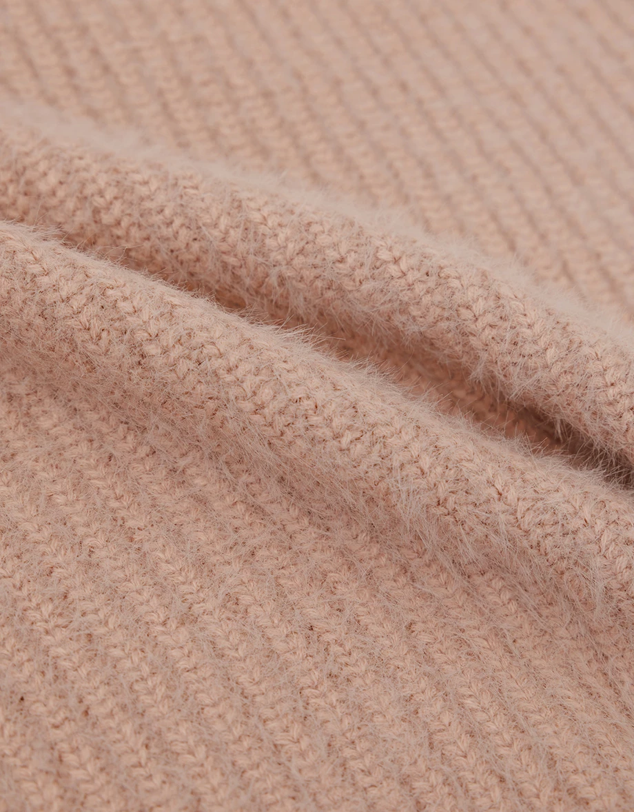 Fluffy Ribbed Knit Fitted Mini Skirt Fluffy Ribbed Knit Fitted Mini Skirt