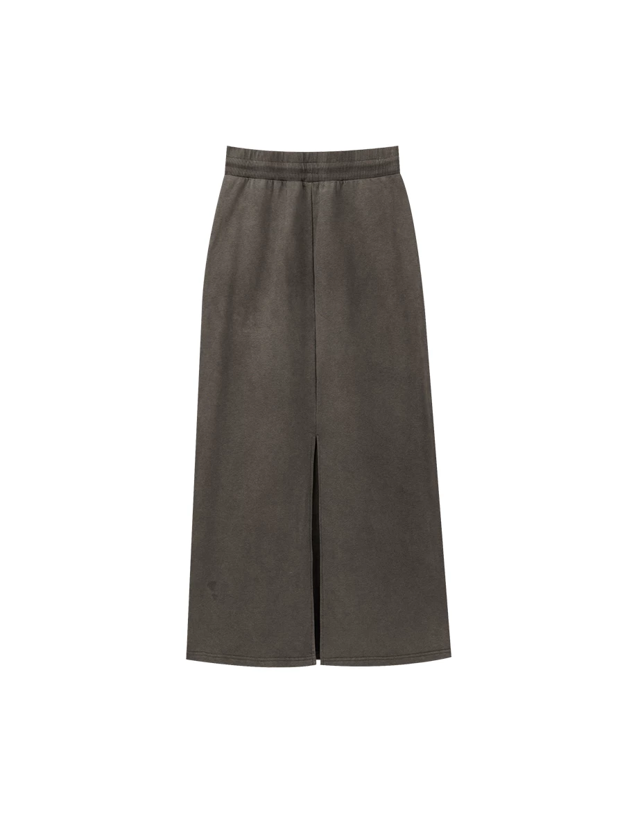 Soft Cotton Blend Drawstring Waist Maxi Skirt with Side Pocket Detail Soft Cotton Blend Drawstring Waist Maxi Skirt with Side Pocket Detail