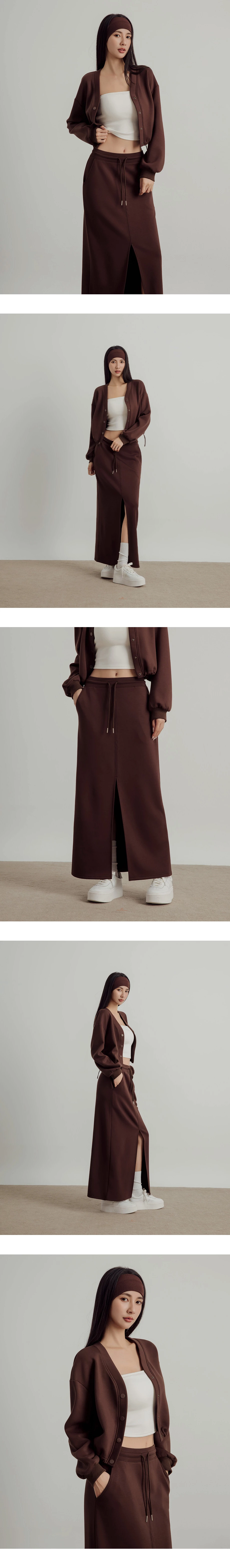 Casual Cotton Jersey Drawstring Maxi Skirt Casual Cotton Jersey Drawstring Maxi Skirt