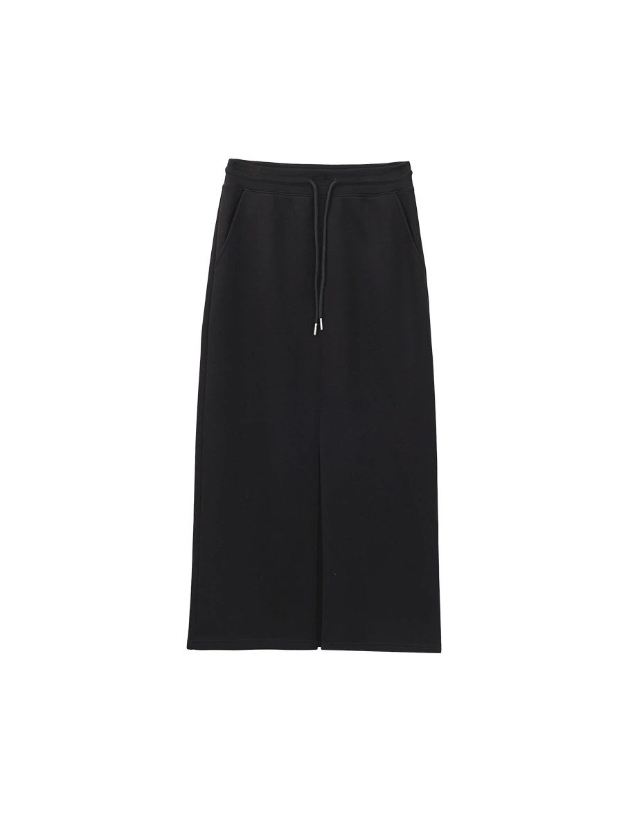 Casual Cotton Jersey Drawstring Maxi Skirt Casual Cotton Jersey Drawstring Maxi Skirt