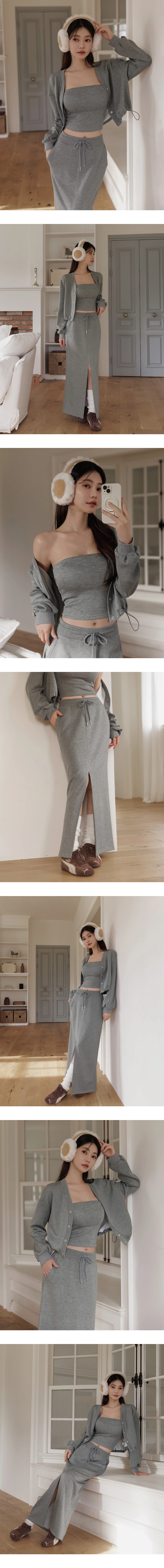 Casual Cotton Jersey Drawstring Maxi Skirt Casual Cotton Jersey Drawstring Maxi Skirt